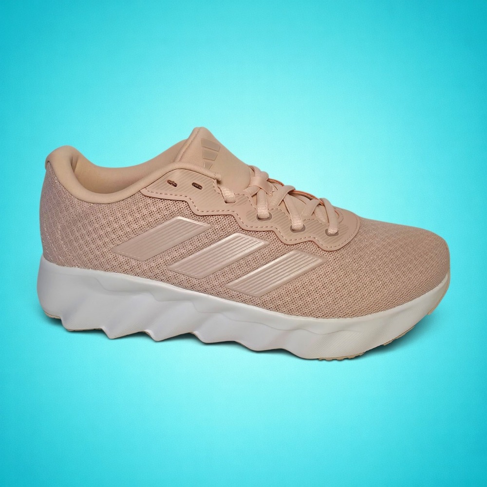 New Women's Adidas Switch Move Low-Top Pink/White Running Shoes, Size 6